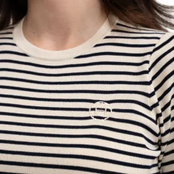 New - T-shirt manches courtes femme Tzimi lin/ marine T-Shirts Et Baselayers