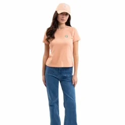 Hot - T-shirt manches courtes femme Telma abricot T-Shirts Et Baselayers