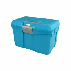 Clearance - Coffre de pansage turquoise/gris Grooming|Sacs Et Coffres D’Écuries