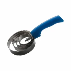 Étrilles*Hippotonic - Etrille métallique ronde fluo pailleté bleu