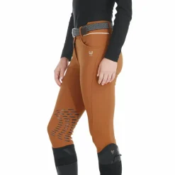 Hot - Pantalon d'équitation femme X-Design gold brown Pantalons D'Équitation