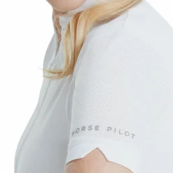 Polos Et Chemises*Horse Pilot - Polo d'équitation femme Aeromesh Blanc