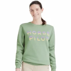 Pulls Et Gilets*Horse Pilot - Pull femme Team smooth green Vert