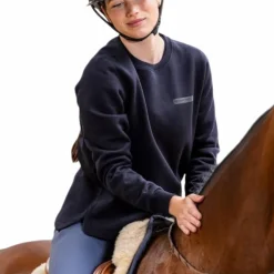 Pulls Et Gilets*Horse Pilot - Sweat manches longues femme Merinos dark night Marine