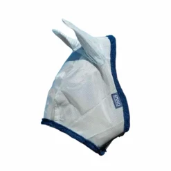 Hot - Bonnet anti-insectes Amigo Fly Mask Argent / Marine Masques Anti-Mouches Poneys|Masques Anti-Mouches