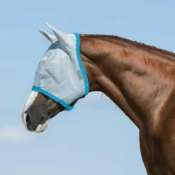 Masques Anti-Mouches Poneys|Masques Anti-Mouches*Horseware - Bonnet anti-insectes Amigo Fly Mask baby blue/ electric blue Bleu