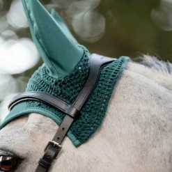 Sale - Bonnet pour chevaux Ear Net dynasty green Bonnets Pour Chevaux