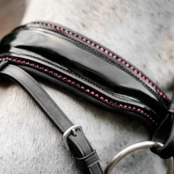 Bridons*Horseware - Bridon Diamante Pony Flash / rose Noir