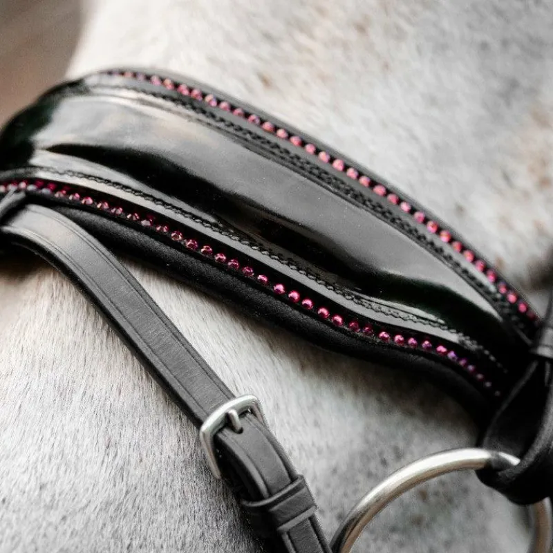 Bridons*Horseware - Bridon Diamante Pony Flash / rose Noir