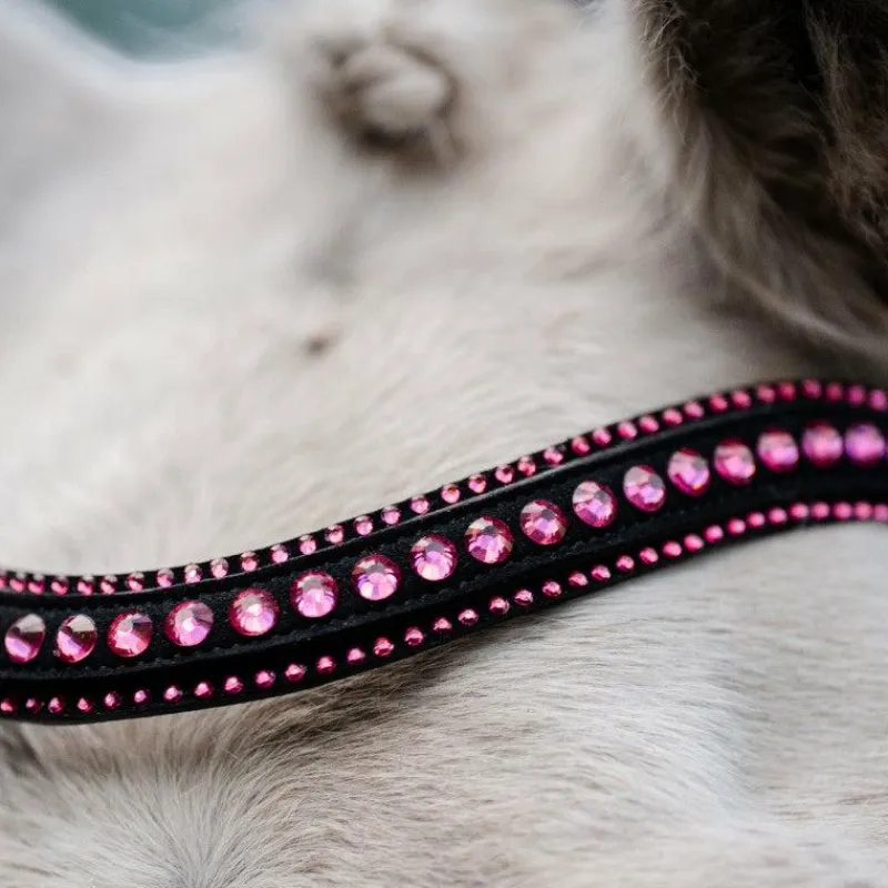 Bridons*Horseware - Bridon Diamante Pony Flash / rose Noir