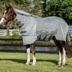 Couvertures Et Chemises*Horseware - Chemise anti-mouches Rambo Protector Fieldsafe Plus argent/ marine/ blanc/ beige Gris
