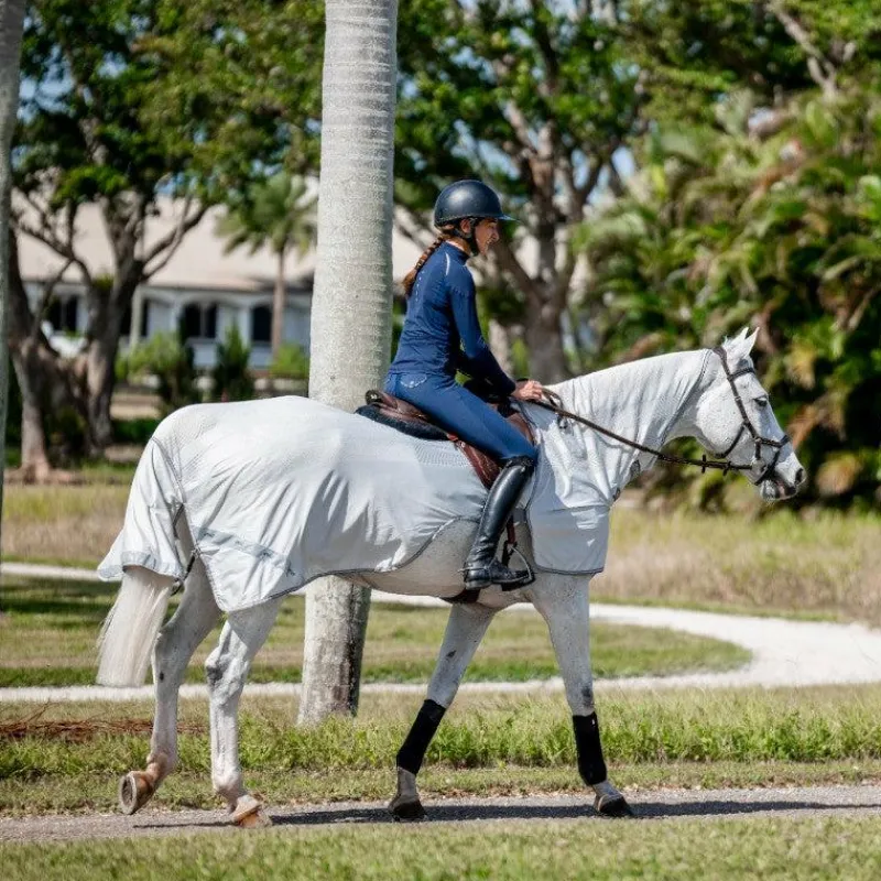 Couvertures Et Chemises*Horseware - Chemise anti-mouches de monte Amigo Flyrider argent/ titanium grey/ argent Gris