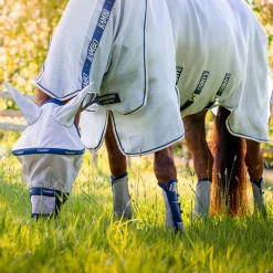 Couvertures Et Chemises*Horseware - Couverture anti-mouches Protector argent/ marine/ blanc/ beige Gris