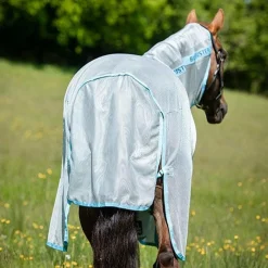 Couvertures Et Chemises*Horseware - Couverture anti-mouches Amigo AmECO bug buster argent/ bleu clair Gris