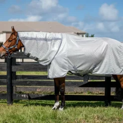 Couvertures Et Chemises*Horseware - Couverture anti-mouches Amigo Bug Rug Plus XL argent/ titanium grey/ argent Gris