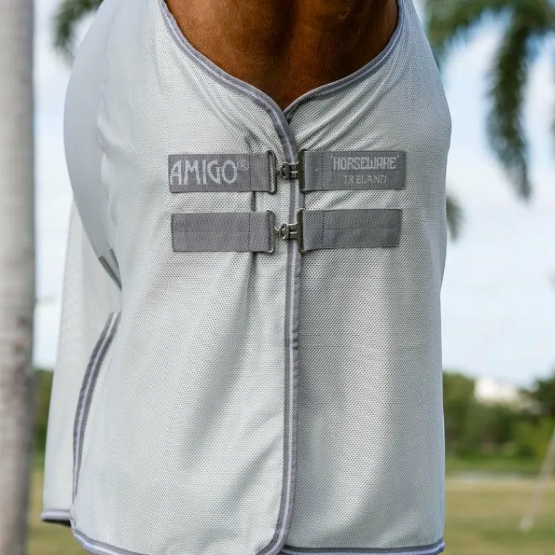 Couvertures Et Chemises*Horseware - Couverture anti-mouches Amigo Bug Buster argent/ titanium grey/ argent Gris