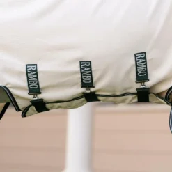 Online - Couverture anti-mouches Rambo Hoody XL chalk/ hunter green/ argent Couvertures Et Chemises