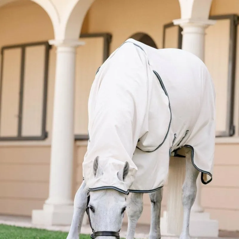 Online - Couverture anti-mouches Rambo Hoody XL chalk/ hunter green/ argent Couvertures Et Chemises