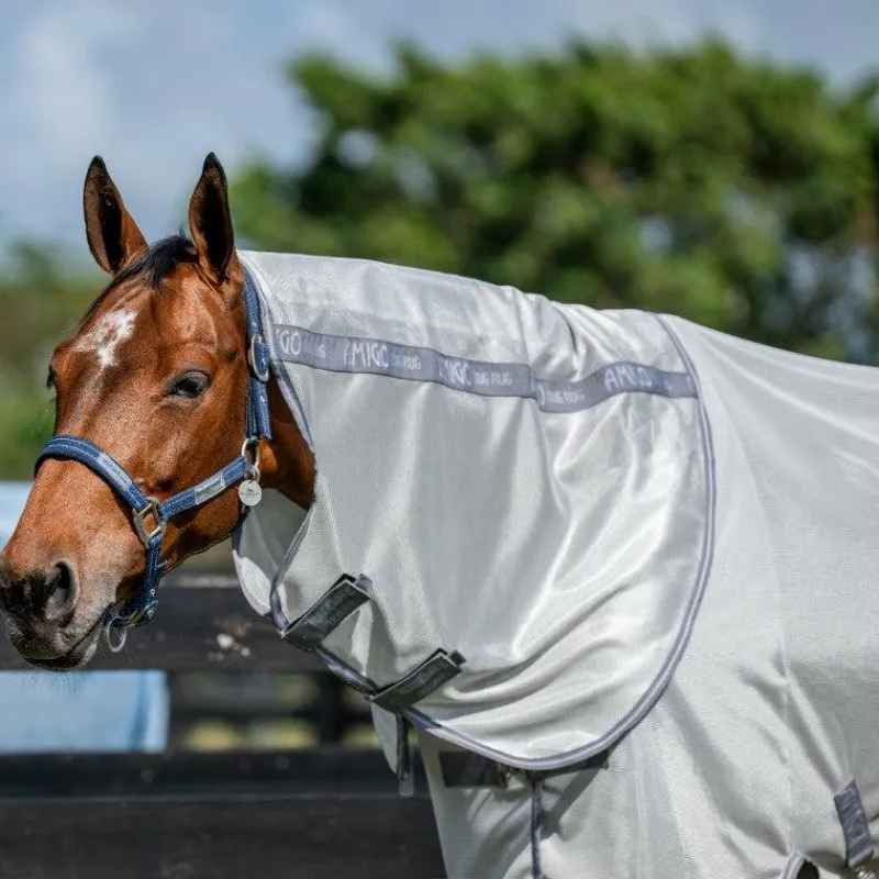 Couvertures Et Chemises*Horseware - Couverture anti-mouches Amigo Bug Rug Plus argent/ titanium grey/ argent Gris