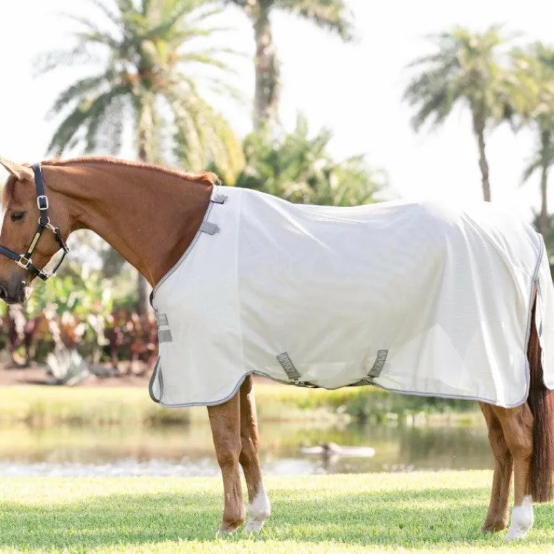 Best - Couverture anti-mouches Amigo Bug Rug silver/ titanium grey/ argent Couvertures Et Chemises