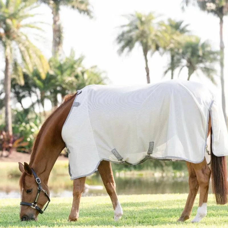 Best - Couverture anti-mouches Amigo Bug Rug silver/ titanium grey/ argent Couvertures Et Chemises