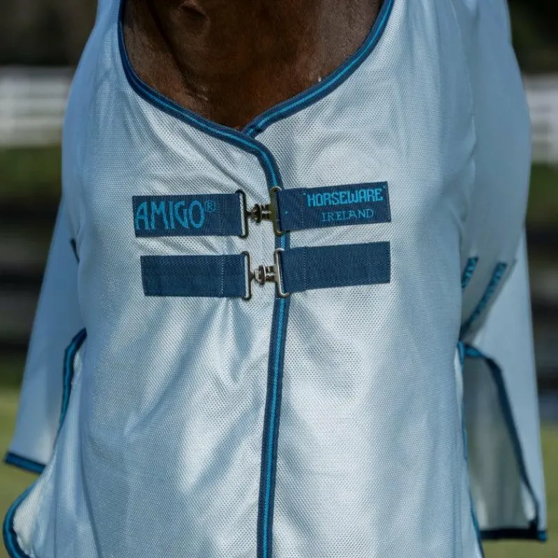 Hot - Couverture anti-mouches Amigo Bug Buster azure blue/ marine/ électrique Couvertures Et Chemises