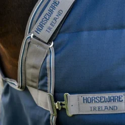 Online - Couverture de box Rambo Optimo Stable / thunderstorm grey/ argent 400g Couvertures Et Chemises