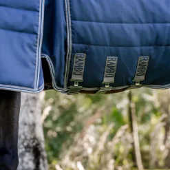 Online - Couverture de box Rambo Optimo Stable / thunderstorm grey/ argent 400g Couvertures Et Chemises