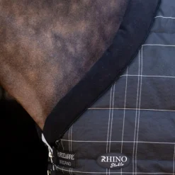 Couvertures Poneys|Couvertures Et Chemises*Horseware - Couverture de box Rhino Pony Stable VL / gris/ blanc à carreaux/ gris 250g Noir