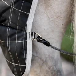 Sale - Couverture de box Rhino Stable VL / gris/ blanc à carreaux/ gris 250g Couvertures Et Chemises