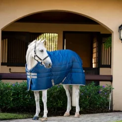 Couvertures Poneys|Couvertures Et Chemises*Horseware - Couverture de box Amigo Ripstop Insulator Pony Stable / titanium grey 100g Marine