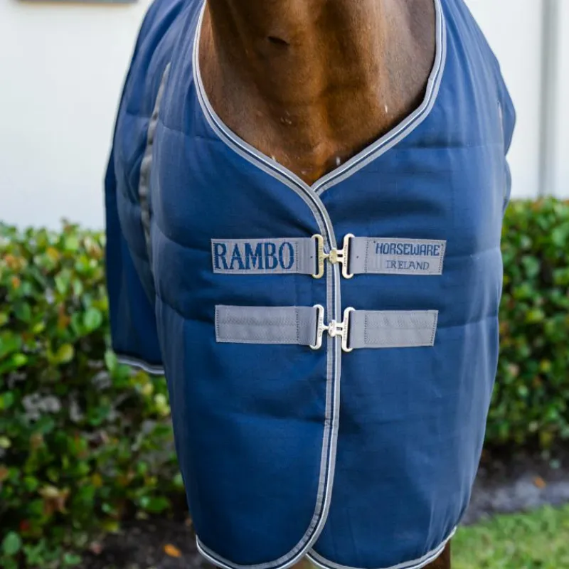 Couvertures Et Chemises*Horseware - Couverture de box Rambo Stable / thunderstorm grey/ argent 100g Marine