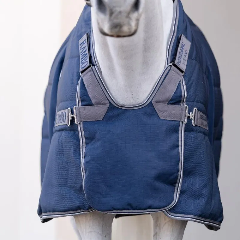 Hot - Couverture de box Rambo Optimo Stable Plus / thunderstorm grey/ argent 400g Couvertures Et Chemises