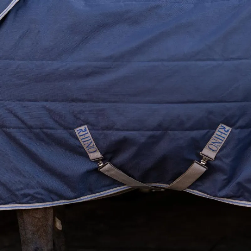 Couvertures Et Chemises*Horseware - Couverture de box Rhino Stable VL / titanium grey/ classic blue 350g Marine