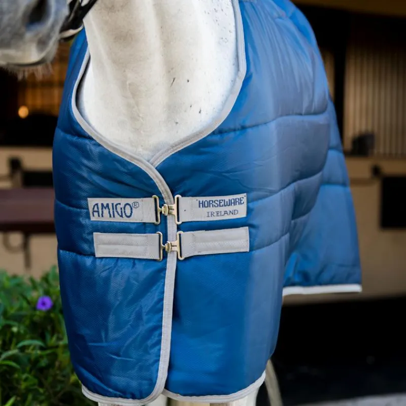 Outlet - Couverture de box Amigo Ripstop Insulator Stable / titanium grey 50g Couvertures Et Chemises