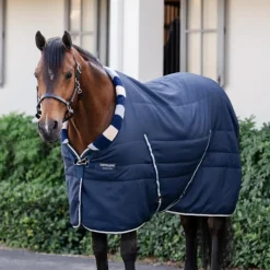 Couvertures Et Chemises*Horseware - Couverture de box Newmarket Cosy Stable witney navy 100g Bleu