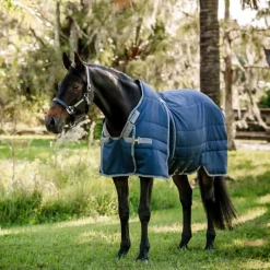 Best - Couverture de box Rambo Optimo Stable / thunderstorm grey/ argent 200g Couvertures Et Chemises