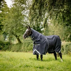 Couvertures Et Chemises*Horseware - Couverture d'extérieur Rambo Optimo Plus / thunderstorm grey/ argent 0g Marine