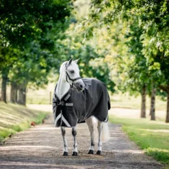 Couvertures Et Chemises*Horseware - Couverture d'extérieur Rambo Turnout VL / thunderstorm grey/ argent 250g Noir