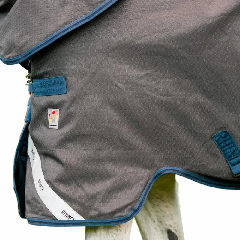 Couvertures Poneys|Couvertures Et Chemises*Horseware - Couverture d'extérieur Rhino plus HexStop / indigo/ marine 250g Gris
