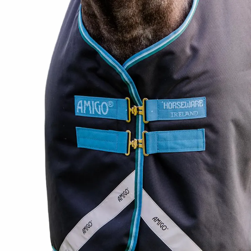 Clearance - Couverture d'extérieur Amigo Bravo 12 Original / turquoise 100g Couvertures Poneys|Couvertures Et Chemises