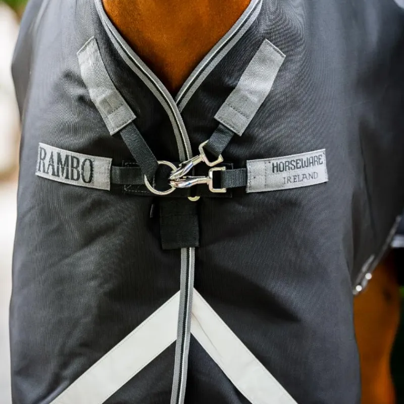 Online - Couverture d'extérieur Rambo Turnout / thunderstorm gris/ argent 50g Couvertures Et Chemises