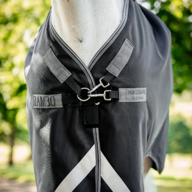 Online - Couverture d'extérieur Rambo Turnout / thunderstorm gris/ argent 50g Couvertures Et Chemises