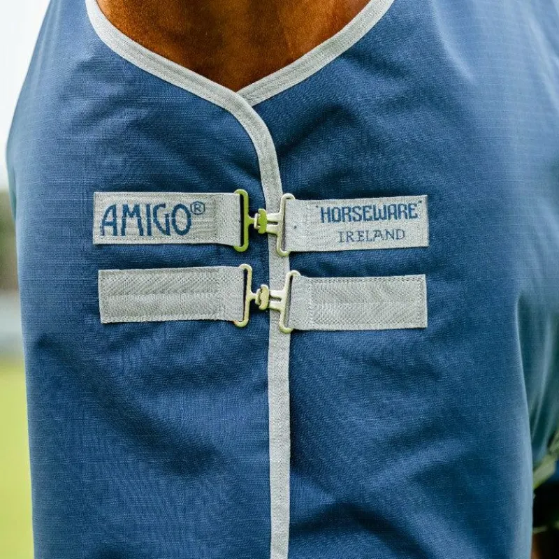 Couvertures Et Chemises*Horseware - Couverture d'extérieur Amigo Ripstop 900 Original / titanium grey 50g Marine