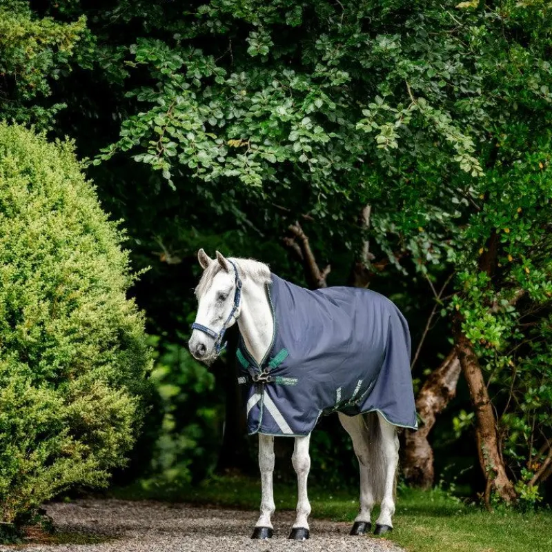 Couvertures Et Chemises*Horseware - Couverture d'extérieur Rambo Wug Lite / hunter green/ argent 0g Marine