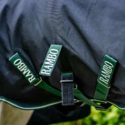 Couvertures Et Chemises*Horseware - Couverture d'extérieur Rambo Wug Lite / hunter green/ argent 0g Marine