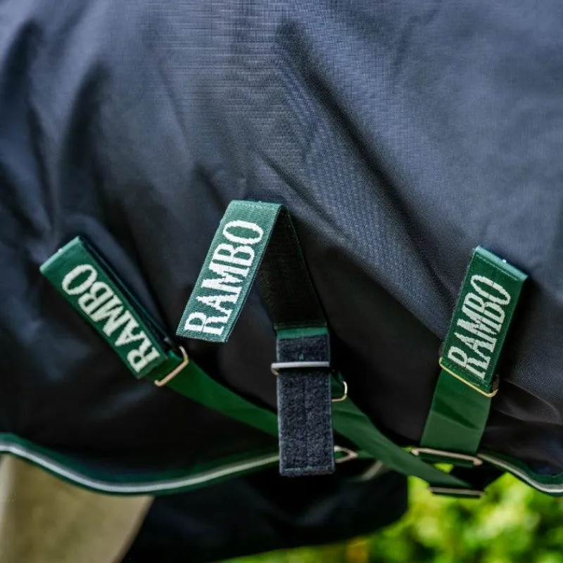 Couvertures Et Chemises*Horseware - Couverture d'extérieur Rambo Wug Lite / hunter green/ argent 0g Marine