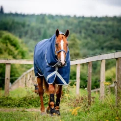 Couvertures Et Chemises*Horseware - Couverture d'extérieur Amigo Bravo Plus Turnout / titanium grey/ argent 100g Marine