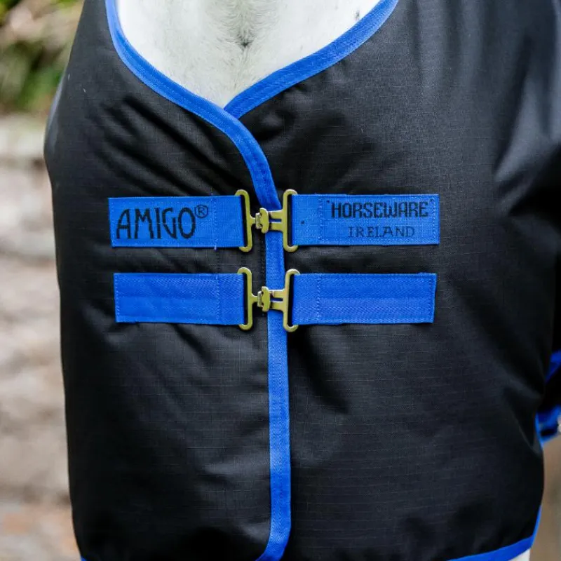 Couvertures Et Chemises*Horseware - Couverture d'extérieur Amigo Ripstop Turnout / classic blue 100g Noir