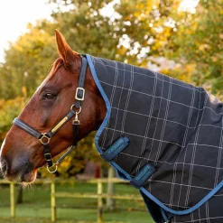 Couvertures Et Chemises*Horseware - Couverture d'extérieur Rhino Plus à carreaux 250g Marine